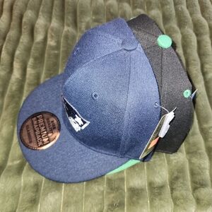 Navy and Black Men's Snapback Hat